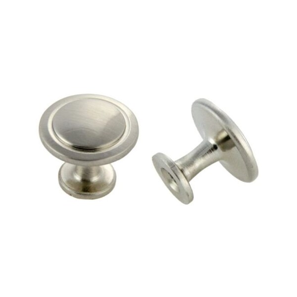 Crown 1-1/4" Deco Cabinet Knob Satin Nickel Finish CHK80960SN - main